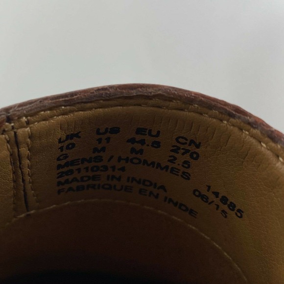 Clarks‎ Tilden Free Slip On Loafers Dark Tan Comfort Shoes Goring Mens Size 11 M